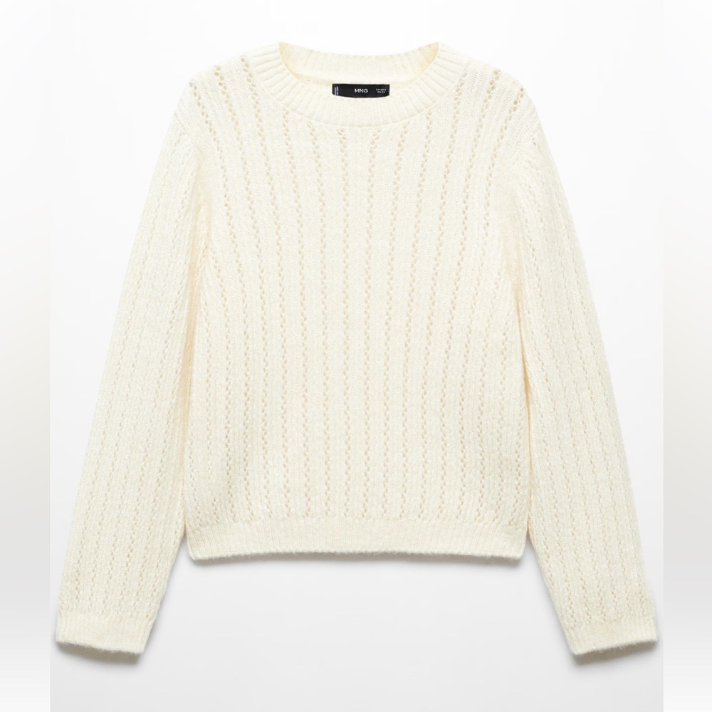 Mango Openwork Panel Sweater in size XS